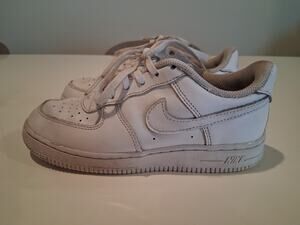 Nike Air Force 1 size 10c kids shoes White 314194-117 [J5]